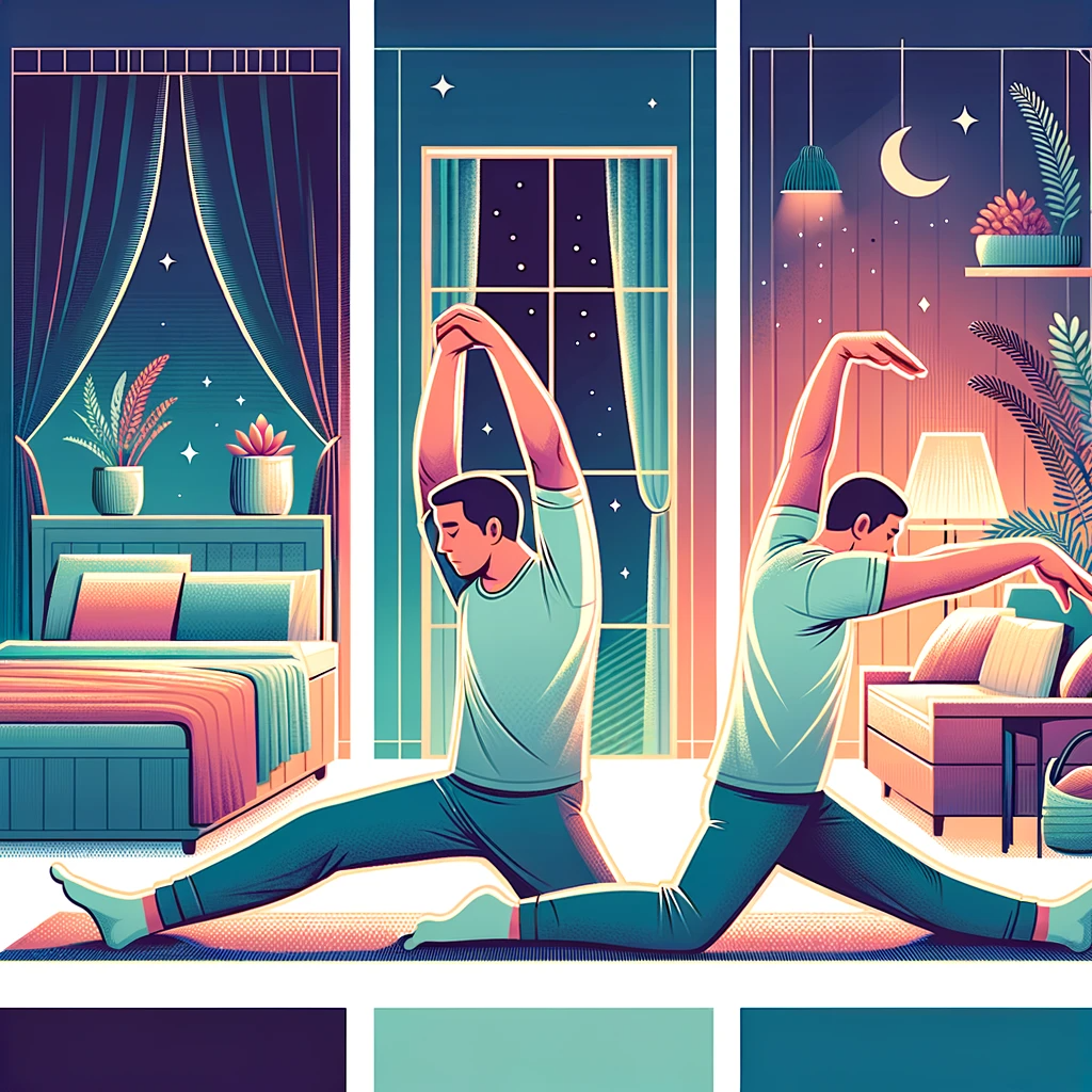 ¿Existen ejercicios de estiramiento que puedan ayudar a relajar mi cuerpo antes de dormir?&nbsp;🌙✨