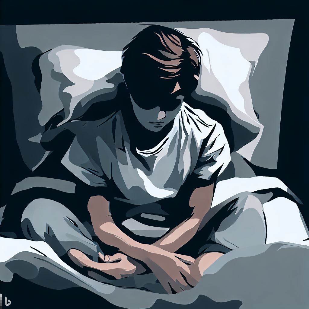 persona en cama por trastorno de estres postraumatico