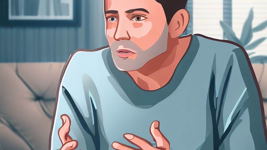 Imagen en vectores de hombre tomando terapia en línea